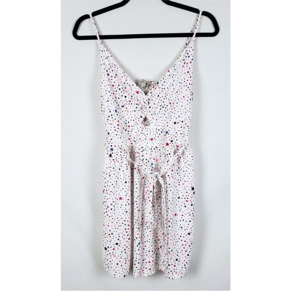 Loft Romper Stars- Womens 8 White NWOT Crossover 4th of July Summer